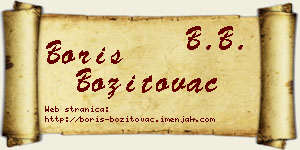Boris Bozitovac vizit kartica